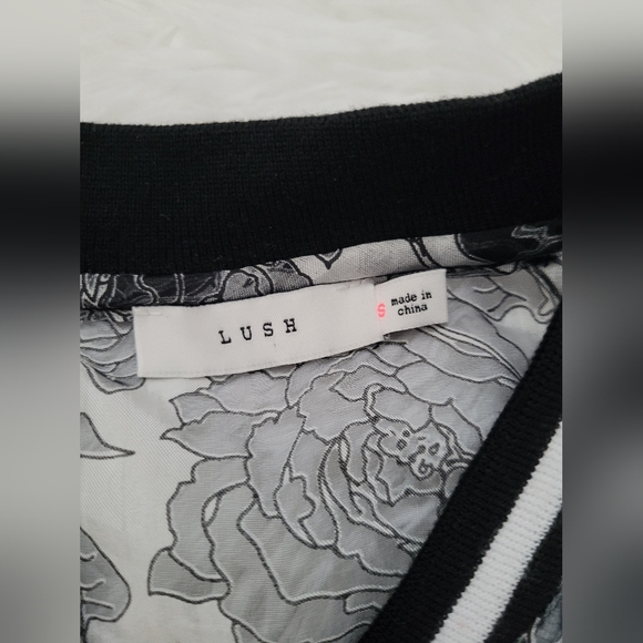 Lush Sheer floral bomber jacket in size small - Picture 3 of 3